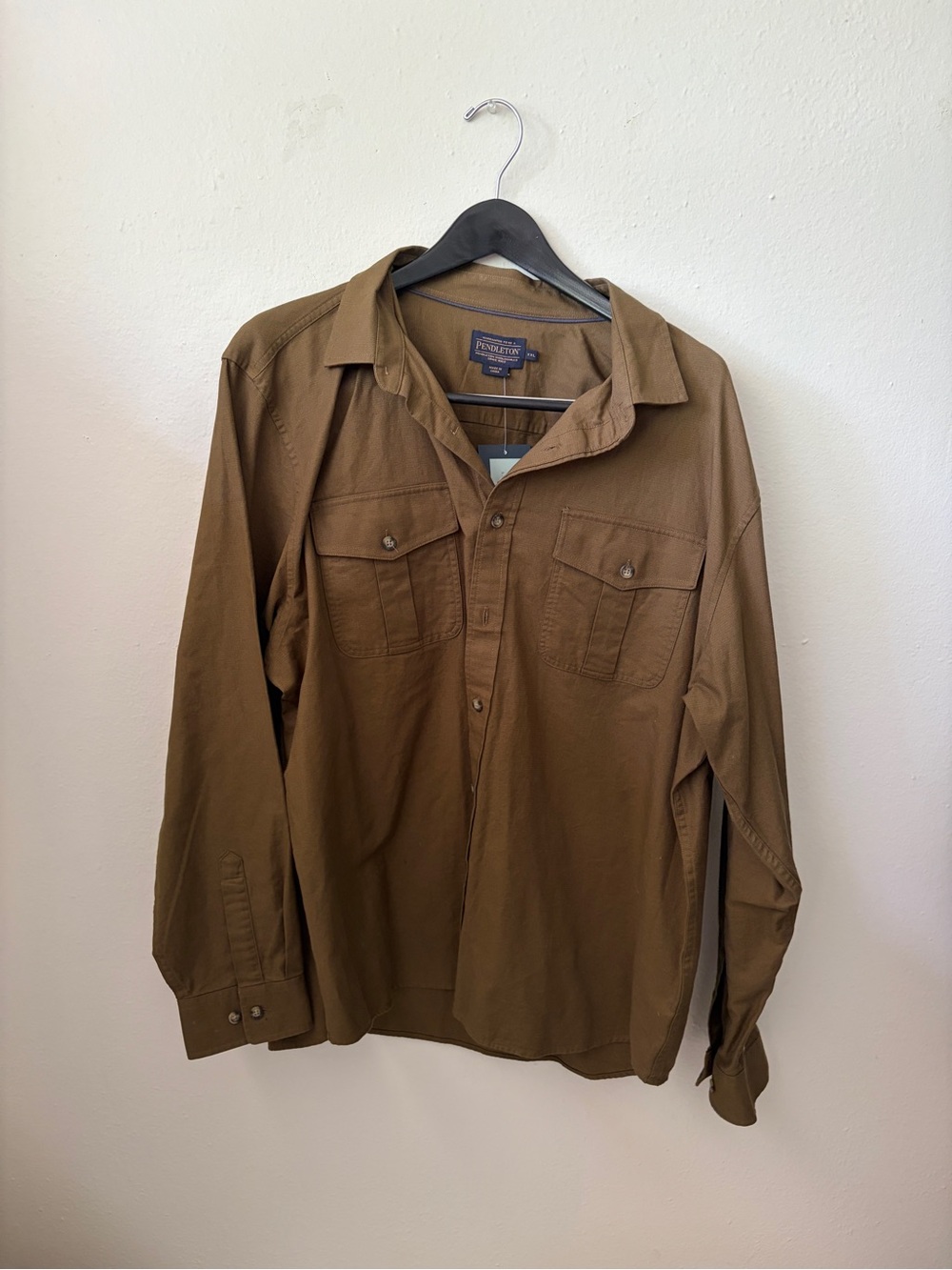 Pendleton Brown Long Sleeve Casual Button Down Shirt